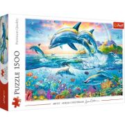 Puzzle familia de delfini 1500 de piese librariadelfin.ro