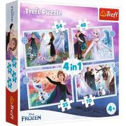 Puzzle 4in1 Frozen – magia din padure librariadelfin.ro