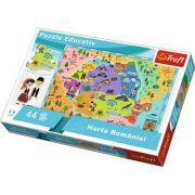 Puzzele educational cu harta Romaniei, Trefl copii