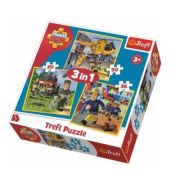 Puzzle 3in1 pompierul Sam, Trefl