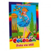 Coloram Fete cu stil. Privim si coloram librariadelfin.ro imagine 2022