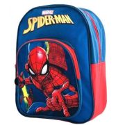 Ghiozdan cu 2 compartimente, albastru si rosu, 32 cm, Spider Man