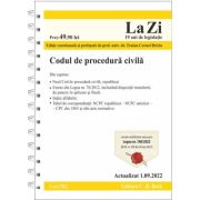 Codul de procedura civila. Actualizat la 1. 09. 2022