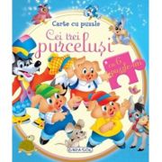 Carte cu puzzle Cei trei purcelusi (cu 6 puzzle-uri)