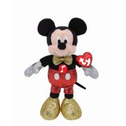 Jucarie plus Beanie Babies Disney Mickey cu sclipici si sunete, Ty, 25 cm