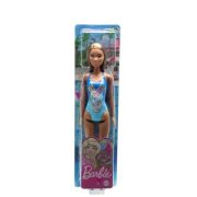 Papusa Barbie satena cu costum de baie, albastru