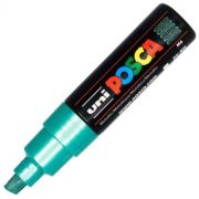 Marker UNI PC-8K 8. 0 mm, varf tesit, verde metalizat, Posca