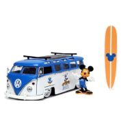 Masina din metal Volkswagen t1 bus, scara 1: 24, si figurina mickey mouse, jada (24 imagine 2022