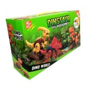 Set de Construit 4 Dinozauri, cu Bormasina, 129 piese (set imagine 2022