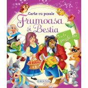 Carte cu puzzle Frumoasa si bestia (cu 6 puzzle-uri)