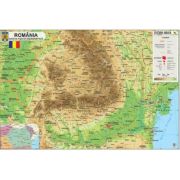 Harta Romania 120×160 cm, fizico-geografica/administrativa imagine 2022