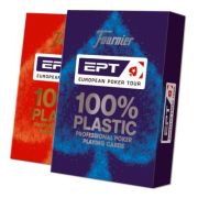 Set 2 pachete carti de joc poker, oficiale, European Poker Tour (EPT), 100% Plastic