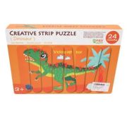 Puzzle betisoare din lemn, Dinozaur, 32 piese Animale
