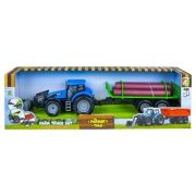 Tractor cu frictiune + remorca lemne