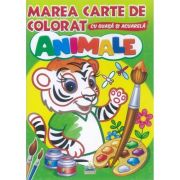 Animale - Marea carte de colorat cu guasa si acuarela