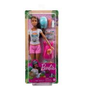 Set de joaca cu accesorii papusa Barbie in drumetie