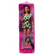 Papusa bruneta cu salopeta verde Barbie Fashionista Accesorii