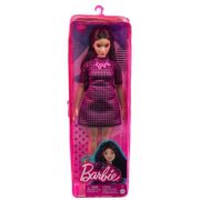 Papusa satena cu rochie mov Barbie Fashionista