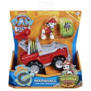 Set vehicul cu catelus Marshall si figurina Dino surpriza, Patrula Catelusilor