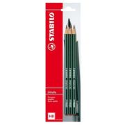 Creion grafit Stabilo HB fara radiera 3 buc./set