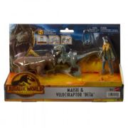 Set 2 figurine Maisie si velociraptor Beta, Jurassic World Dominion beta