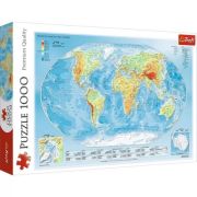 Puzzle 1000 Harta fizica a lumii, Trefl
