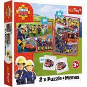 Puzzle 2-in-1 Memo Pompierul Sam Echipa pompierilor, Trefl