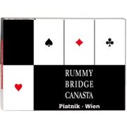 Set carti de joc Rummy, Bridge, Canasta, 2 pachete, Piatnik