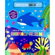 Animale marine. Carte de colorat reutilizabila cu apa