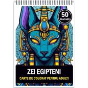 Carte de colorat, 50 de ilustratii, Egyptian Gods