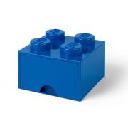 Cutie depozitare LEGO 2x2 cu sertar albastru