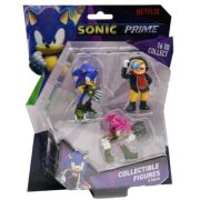 Set 3 figurine, 6cm, Sonic Prime, Sonic, Dr. Dont, Amy