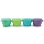 Set 4 recipiente silicon, 118 ml, Snap&Go, Melii