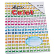 Super Caiet foaie velina A5, 80 file, Super Color