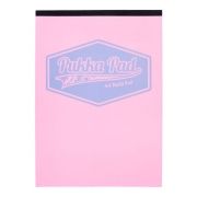 Caiet Pukka Pad Pastel, A4, 160 pagini, dictando, roz