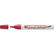 Marker permanent Edding 8300 Industrial, corp metalic, varf rotund, 1. 5-3 mm, rosu