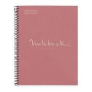 Caiet reciclat Miquelrius ECOPINK Emotions, cu spira, A4, matematica, 80 file, roz