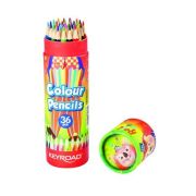 Creioane colorate Keyroad KR972719, triunghiulare, 36 culori, cutie carton