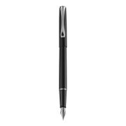 Stilou DIPLOMAT Traveller, cu penita M, din otel inoxidabil - black lacquer