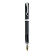 Stilou DIPLOMAT Excellence A2, cu penita M, aurita 14kt. - Lapis Black Matt Chrome