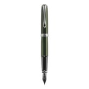 Stilou DIPLOMAT Excellence A2, cu penita M, din otel inoxidabil - Evergreen Chrome