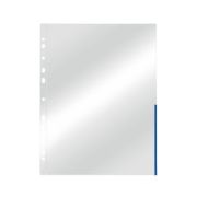 Folie protectie Esselte, A4, margine albastra, 100 bucati/set