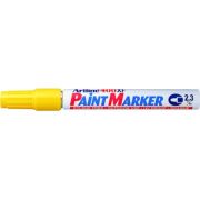 Marker cu vopsea ARTLINE 400XF, corp metalic, varf rotund 2.3mm - galben