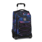 Troller calatorie Mitama, 3 compartimente, design mov cu negru