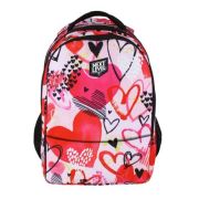 Ghiozdan Next Level, 2 compartimente, colectia Heart Queen, 48x33x20 cm