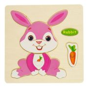 Puzzle lemn - Mini Animale, diverse modele, Colorarte