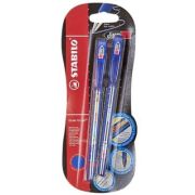 Pix fara mecanism Stabilo Exam Grade, G, 0.4 mm, 2 bucati/blister, albastru