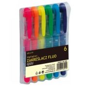 Textmarker Grand GR-219, 160-1881, varf tesit, 1-3.4mm, set 6 culori fluorescente (galben, albastru, orange, verde, roz, violet)