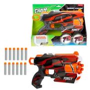 Pistol mecanic + 12 sageti, Foam Strikex - Toi-Toys