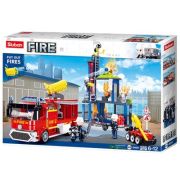 Set de constructie Fire, 585 piese, Incediu in oras - Sluban